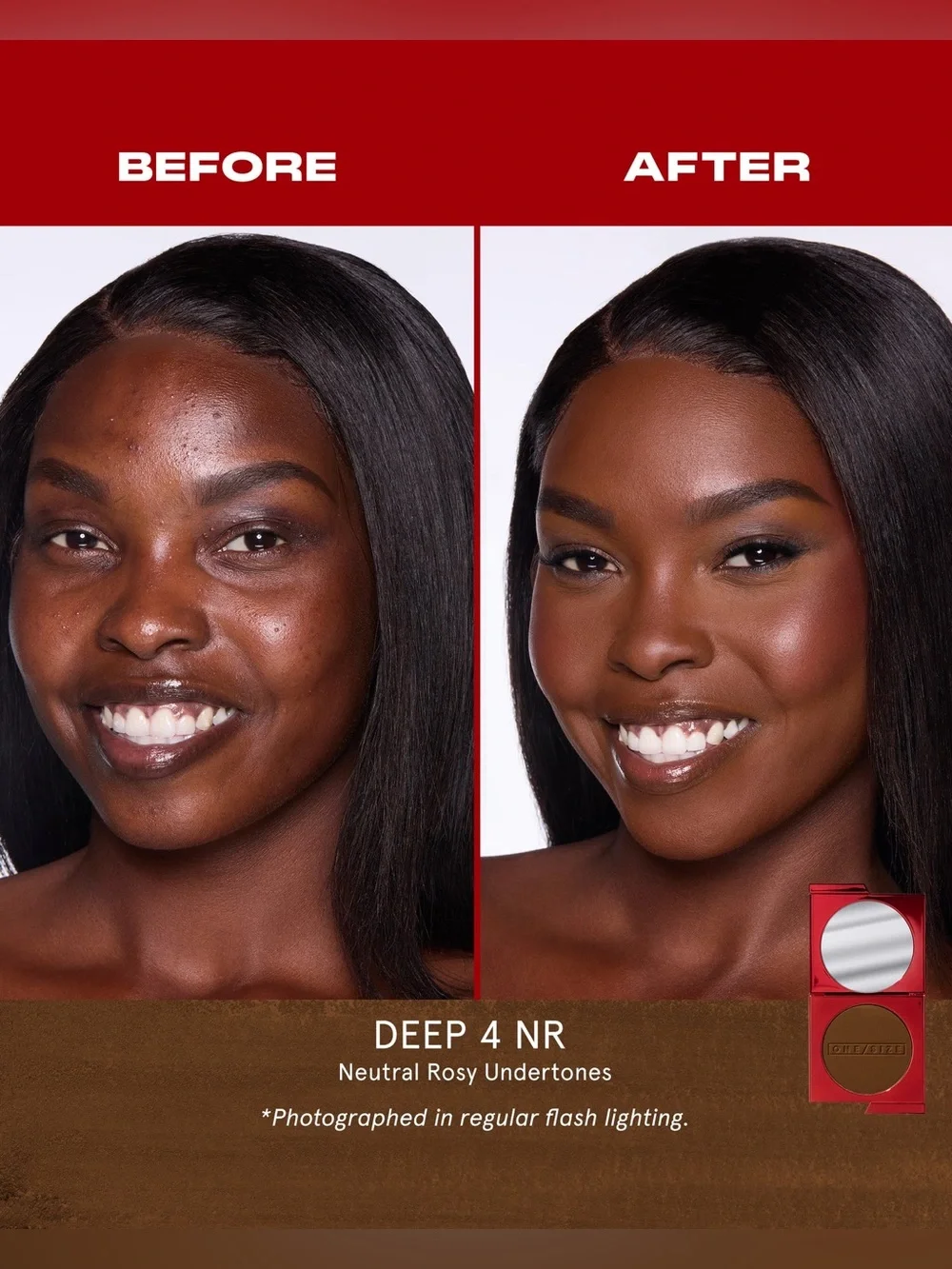 ONE/SIZE Turn Up The Base Versatile Foundation Powder - Deep 4 (NR)